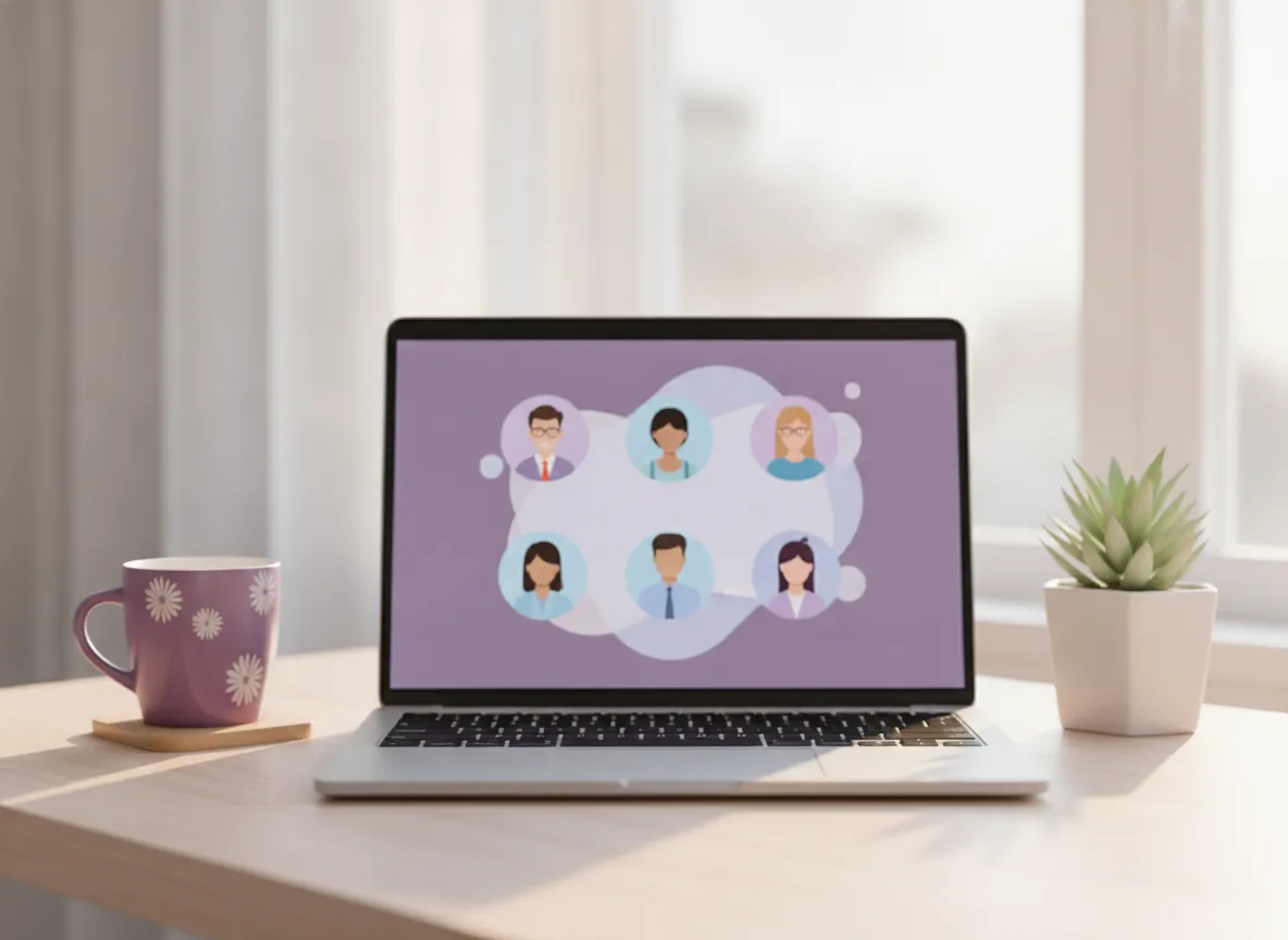 Bureau à domicile avec ordinateur pour formation à distance