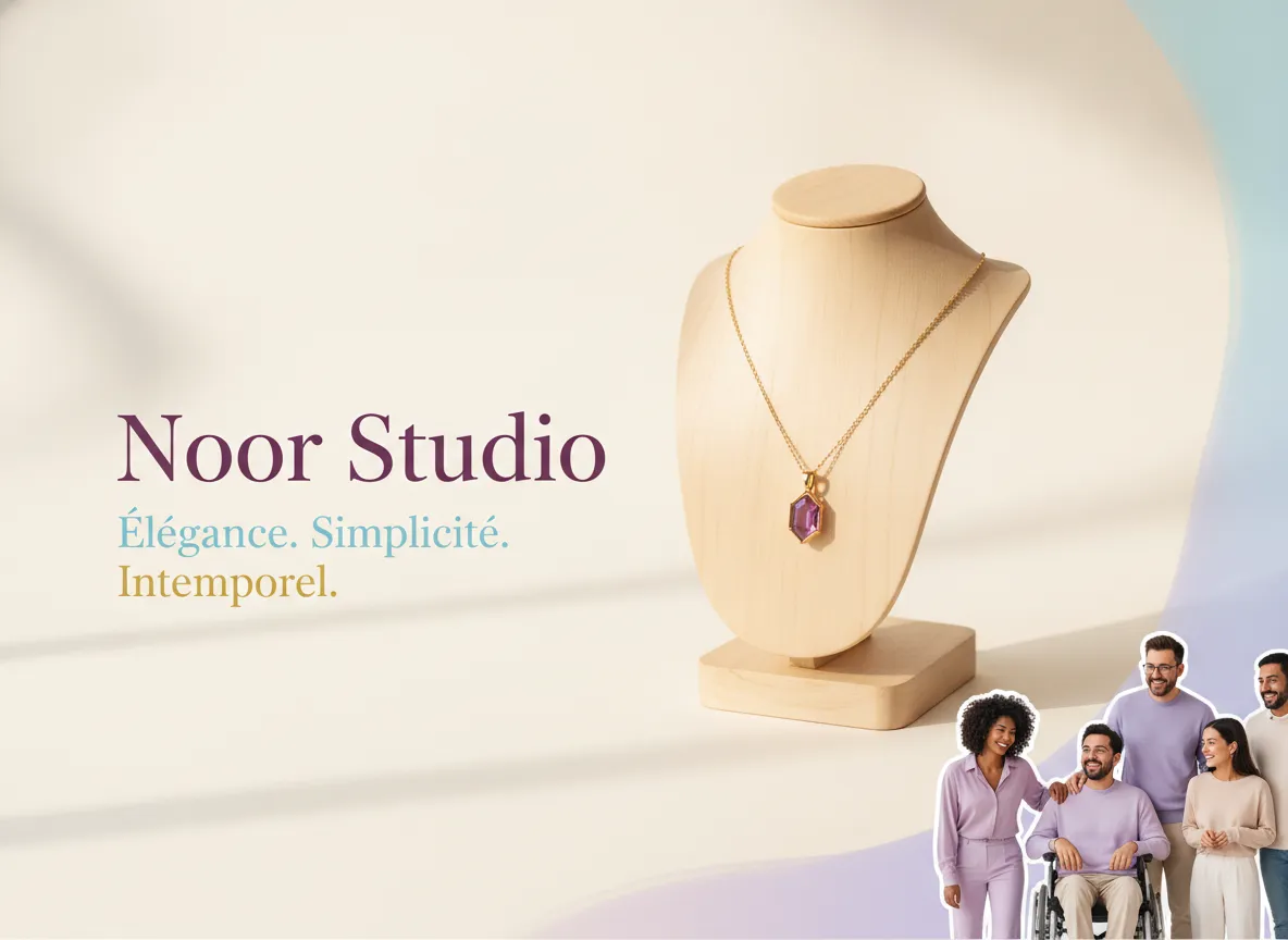 Aperçu du site Noor Studio, boutique au design élégant et épuré