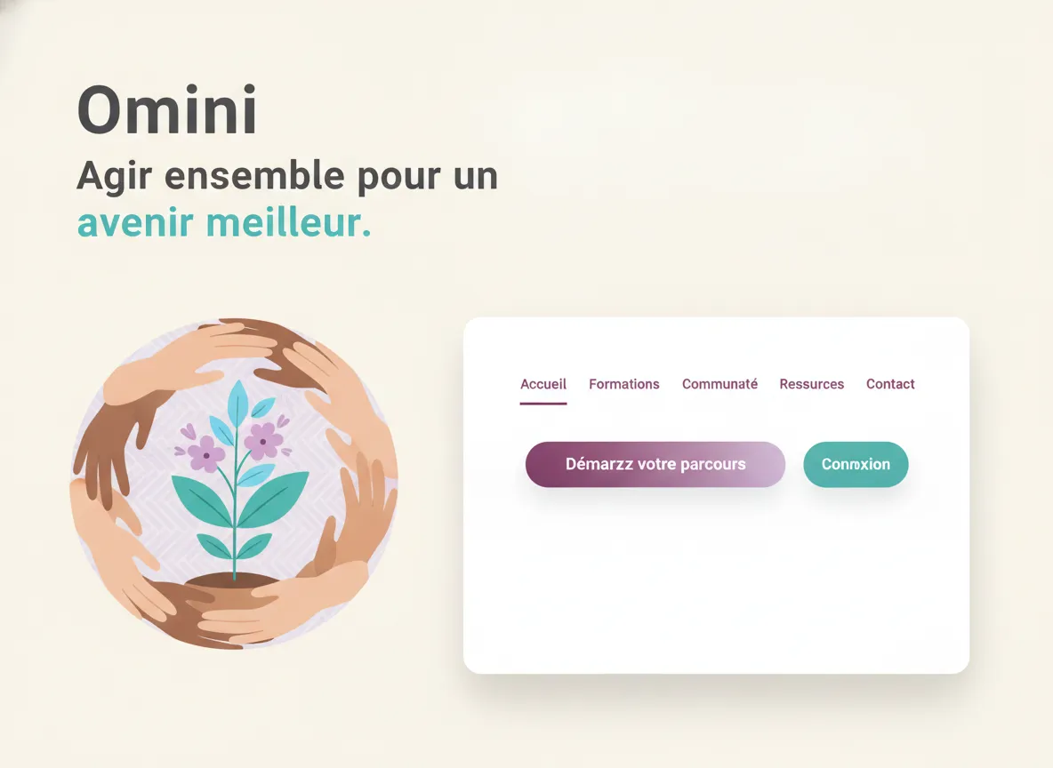 Aperçu du site Omini, boutique engagée à impact social